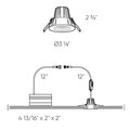 Dals Lighting Element 2-Inch Round Indoor/Outdoor Regressed  Down Light RGR2-CC-SN